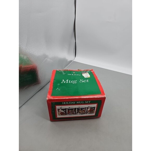 Susan Winget Holiday Greetings Winter Mug Set of 4 w/box Vintage - Picture 5 of 5